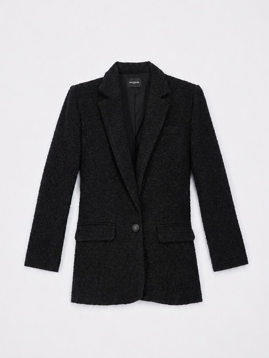 The Kooples Jackets & Blazers - NWOT The Kooples Black Tweed Taylored Blazer Office Chic Career Quiet Luxury 34